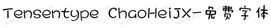 Tensentype ChaoHeiJX字体转换